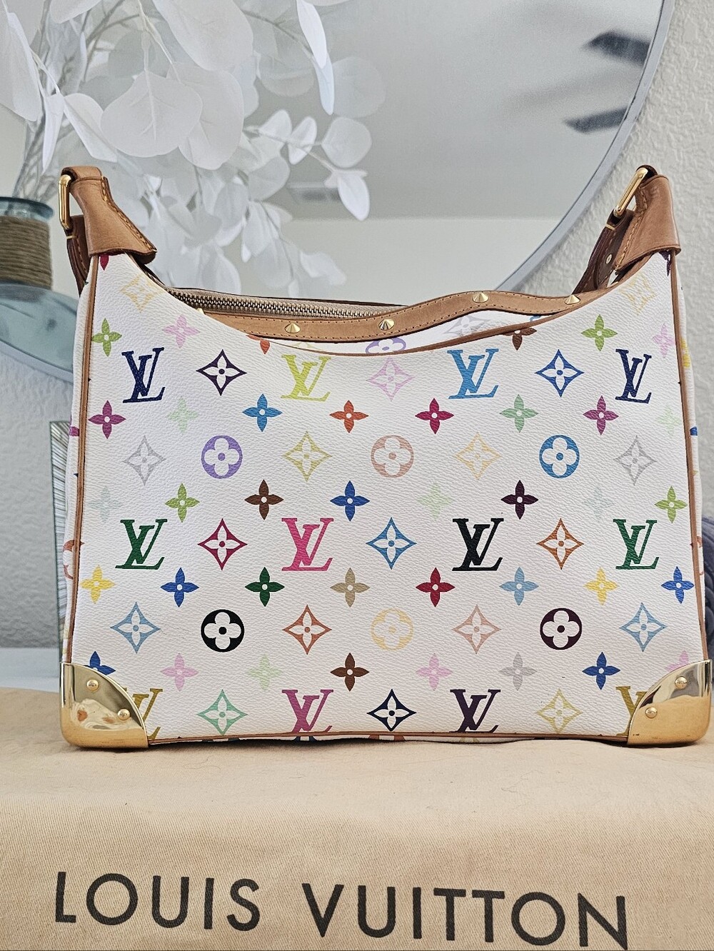 EUC Louis Vuitton Takashi Murakami Boulogne Medium hobo bag - Picture 2 of 7
